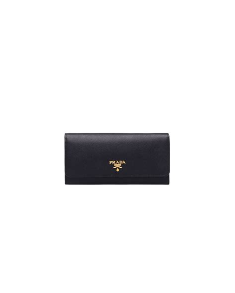 prada saffiano card case stamped logo leather nero|prada saffiano long wallet.